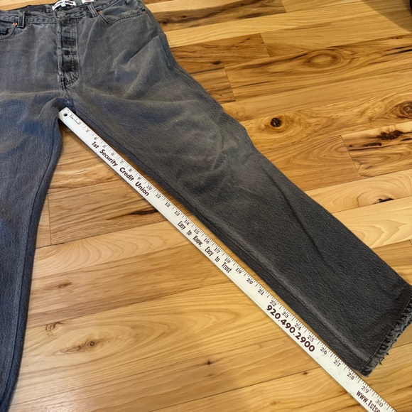 RE/DONE x LEVI'S Originals Womens 70s Straight Jeans in Black - Picture 12 of 12